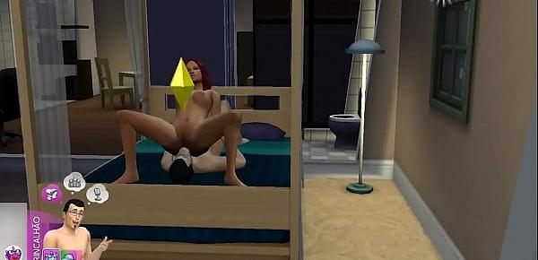  The Sims 4 adulto um Homem para uma mulher gostosa